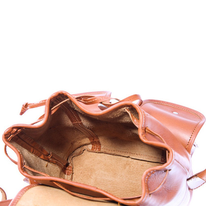 Mały plecak skórzany KEMER VOOC Vintage P2 Czarny