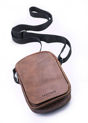 Jasno brązowa listonoszka męska torba na ramię BRØDRENE BL04 - min. zamówienie 20 / 50 / 100 szt.