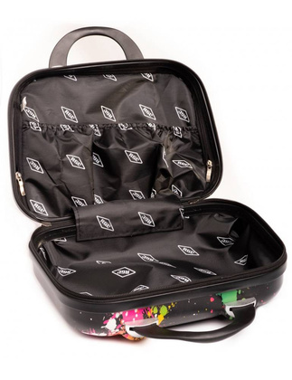 Zestaw 3 walizek + Kuferek KEMER RGL PRINT LOVES Biały