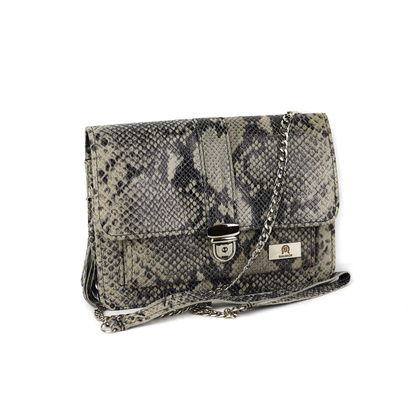 T-06 Torebka z klapką- print wężowy szary KEMER