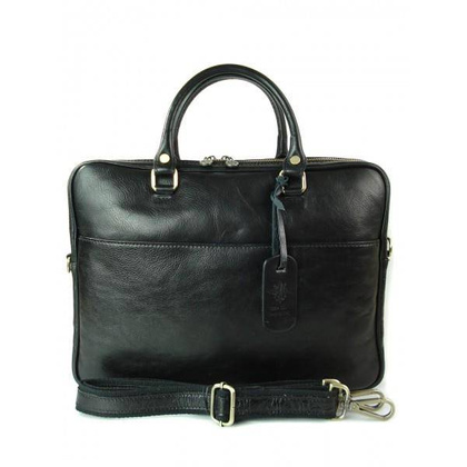 Teczka aktówka , skóra naturalna  Czarna TM52N