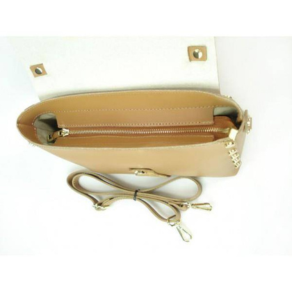 Kuferek listonoszka A5 złote dżety + zamsz camel Vera Pelle   VPK789C