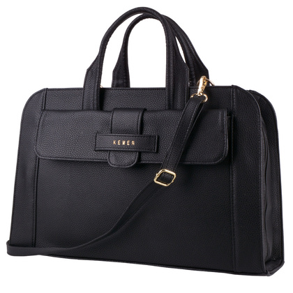 Teczka damska skórzana KEMER 091-01-SN Czarna