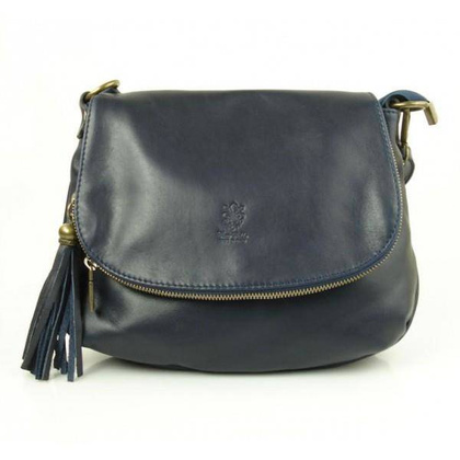 TOREBKA  SKÓRZANA LISTONOSZKA  A5  VERA PELLE GRANATOWA VP1017BS