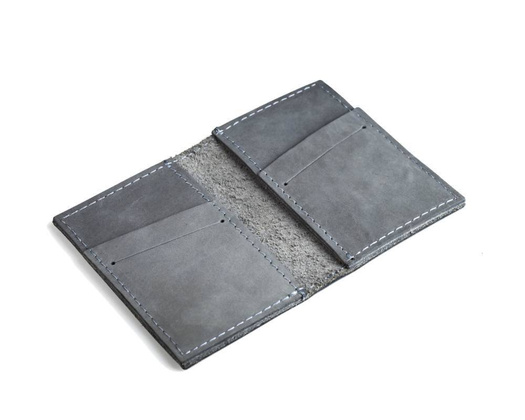 Szary skórzany portfel slim wallet BRØDRENE SW03 - min. zamówienie 20 / 50 / 100 szt.