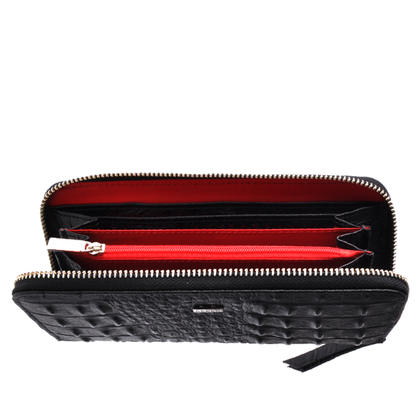 Portfel damski skórzany KEMER D43 Czarny - min. zamówienie 20 / 50 / 100 szt.