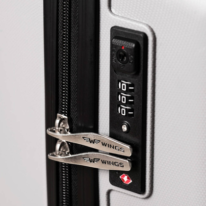 Duża walizka WINGS TD190 L Srebrna