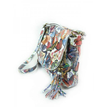 LISTONOSZKA  A5  VERA PELLE  SKÓRZANA TOREBKA CHLEBAK MOTYLE  VP1017M