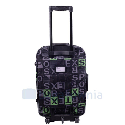 Mała kabinowa walizka PELLUCCI RGL 773 S Czarno Zielona