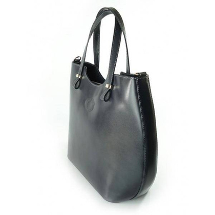 WŁOSKA TOREBKA SHOPPER BAG A4  SZARA - GRAFIT   SB4116G