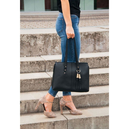 Torebka damska na ramię KEMER SOLIER FB34 Czarna - min. zamówienie 20 / 50 / 100 szt.