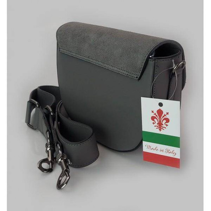 Listonoszka,chlebak,przewieszka  Vera Pelle klapka zamsz