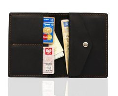 Skórzany portfel slim wallet BRØDRENE SW08 czarny - min. zamówienie 20 / 50 / 100 szt.