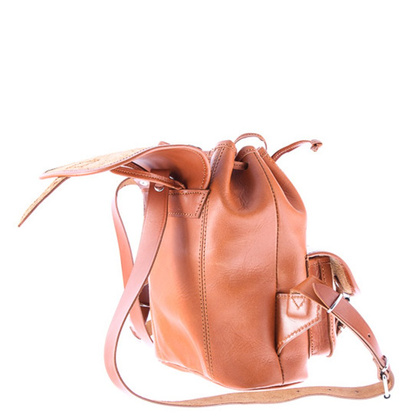 Mały plecak skórzany KEMER VOOC Vintage P2 Czarny