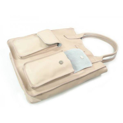 WOREK VERA PELLE KIESZENIE RÓŻ PUDROWY WŁOSKA SKÓRA POJEMNA XXL A4   BY44RR