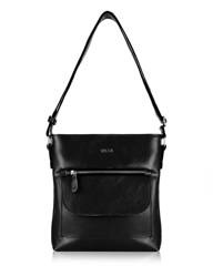 Skórzana torba damska Perea FL20 czarna - min. zamówienie 20 / 50 / 100 szt.