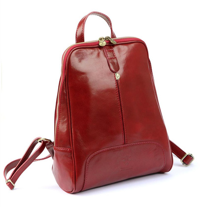 Plecak damski skórzany KEMER 2001 Czerwony