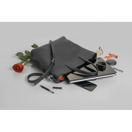 Torba damska skórzana KEMER VOOC AP1 Czarna