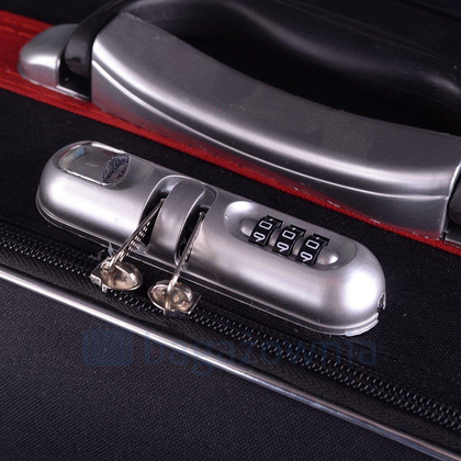 Duża walizka PELLUCCI RGL 801 L Czarno Czerwona