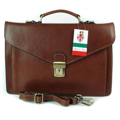 Teczka męska aktówka ,skóra naturalna  Brązowa TM33M