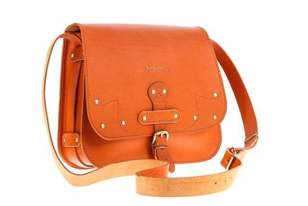 Listonoszka z ćwiekami KEMER VOOC Vintage P39 koniak