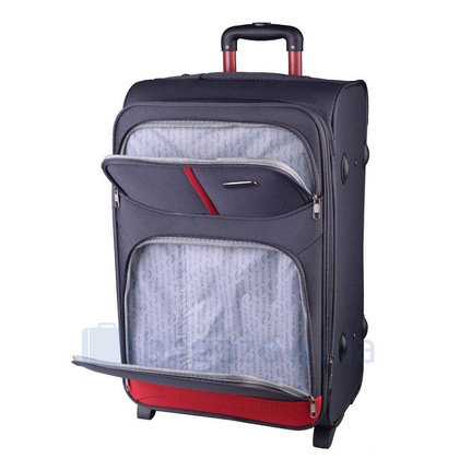 Duża walizka WINGS 206 L Szara