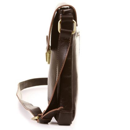 SKÓRZANA RAPORTÓWKA NA RAMIĘ KEMER VOOC EP11 BRĄZOWA