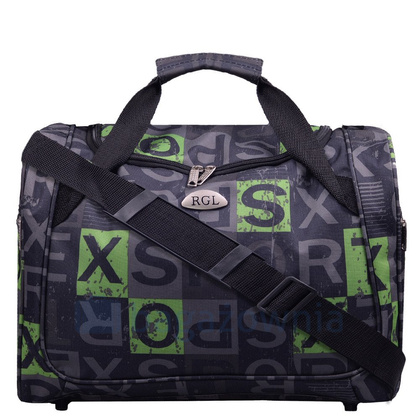 Torba podróżna podręczna PELLUCCI RGL WIZZ AIR C9 Czarno / Szaro / Zielona