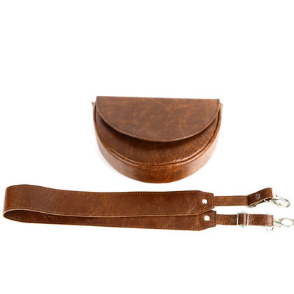 T-12 Torebka franczeska S - gnieciony koniak KEMER