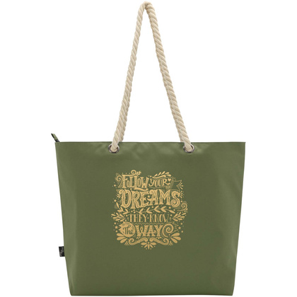 Panama torba termiczna na plażę z uchwytami ze sznurka wykonana z materiałów z recyklingu z certyfikatem GRS 23L