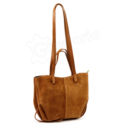 TOREBKA SHOPER DO RĘKI LUB NA RAMIĘ 24-082 Ciemny brąz