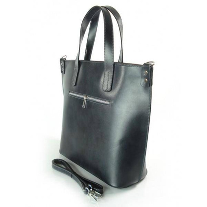 SZARA - GRAFIT WŁOSKA DUŻA TORBA SHOPPER BAG A4  SB546G2 KEMER 