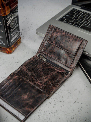 Ekskluzywny portfel skórzany męski skóra naturalna