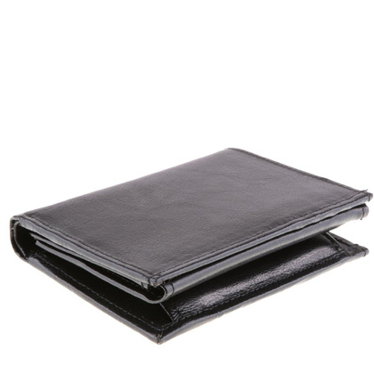 Portfel męski skórzany KEMER P32 Czarny - min. zamówienie 20 / 50 / 100 szt.