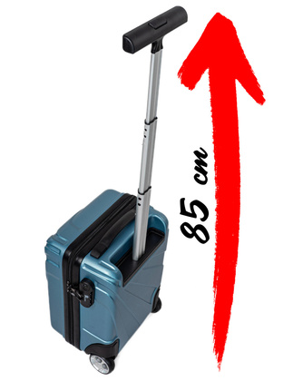 Bardzo mała walizka PELLUCCI RGL 885 XS 40x25x20 Niebieski metaliczny