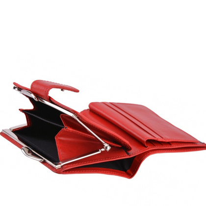 Portfel damski skórzany KEMER D29 Czerwony - min. zamówienie 20 / 50 / 100 szt.