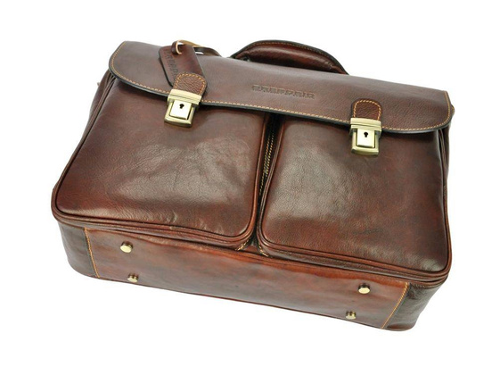 Teczka męska skórzana KEMER ART.2 Brązowa