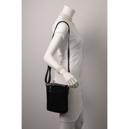 Torebka damska skórzana KEMER 607 Czarna - min. zamówienie 20 / 50 / 100 szt.