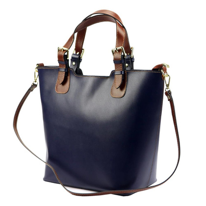 Torebka damska skórzana PELLUCCI 845 Granatowa