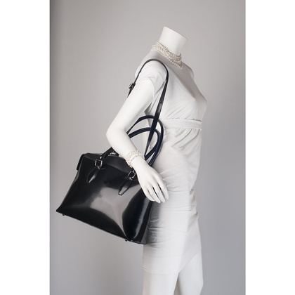 Torebka damska skórzana KEMER 641 Czarna lakier - min. zamówienie 20 / 50 / 100 szt.