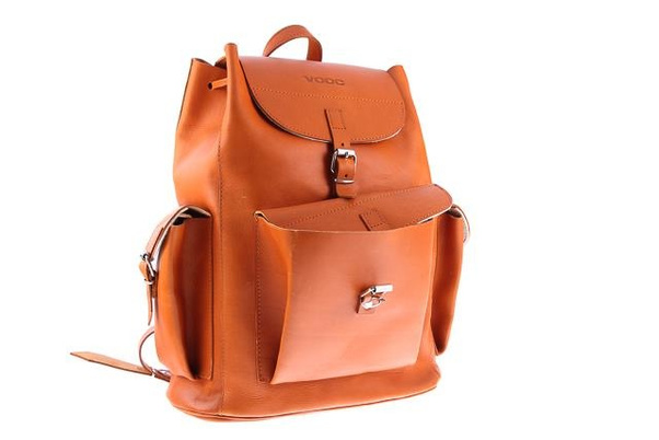 Ogromny plecak skórzany KEMER VOOC Vintage P40 Brązowy