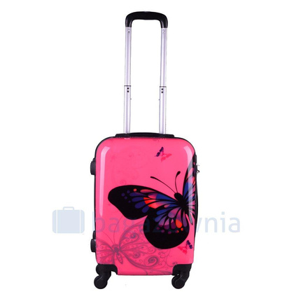 Mała kabinowa walizka KEMER RGL PRINT S Motyl