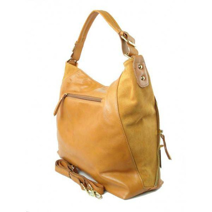 WOREK TOREBKA SKÓRZANA GENUINE LEATHER  A4  CAMEL W11C