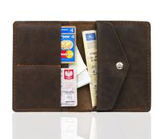 Skórzany portfel slim wallet BRØDRENE SW08 ciemny brąz - min. zamówienie 20 / 50 / 100 szt.