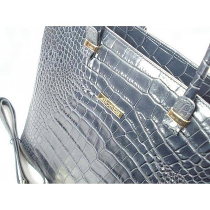 TOREBKI ALIGATOR GRAFIT WŁOSKA SKÓRA POJEMNA TECZKA KUFER A4  TA5044G2