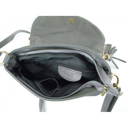 TOREBKA  SKÓRZANA LISTONOSZKA  A5  VERA PELLE SZARA  VP1017GS