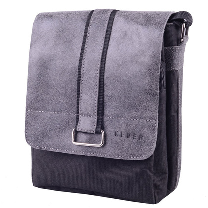 Torba skórzana KEMER TSM12/01 Antracyt / Czarny - min. zamówienie 20 / 50 / 100 szt.