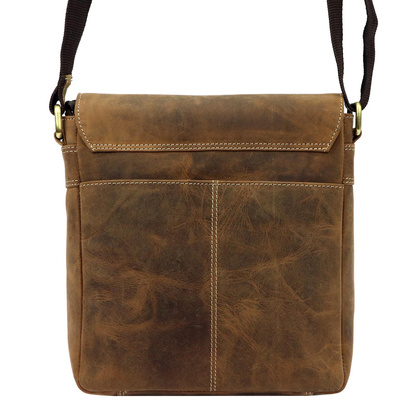 Saszetka męska, torba przez ramię, skóra naturalna