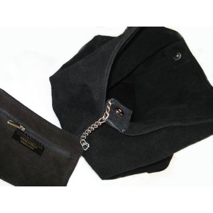 WOREK ZAMSZ SHOPPER BAG WŁOSKA SKÓRZANA TORBA XL A4  CZARNA  W456N KEMER