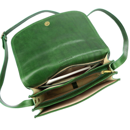 Torebka-listonoszka, skóra naturalna 